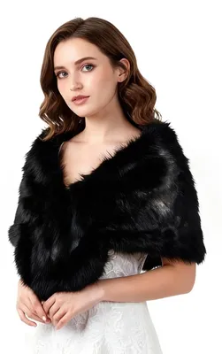 Productafbeelding van Damen sjaal van imitatiebont voor de winter