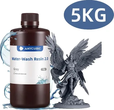 Produktbild von 3D-Druckharz, geruchsarm, kompatibel mit LCD-Druckern, Grau 5kg