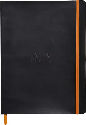 Produktbild von Rhodia Notizbuch 19x25cm, 80 Bl dot/kariert, Papier 90g, Schwarz 117552C