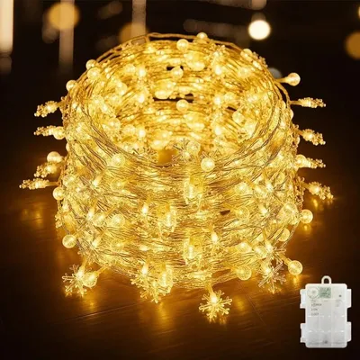 Lichterkette mit Sternen, 12 m, 80 LEDs, IP65, warmweiß