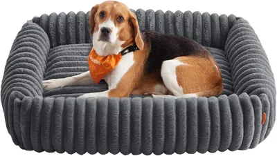 Productafbeelding van Hondenbed voor grote honden - 91 x 68 x 20 cm - met verhoogde randen - antislip - wasbaar