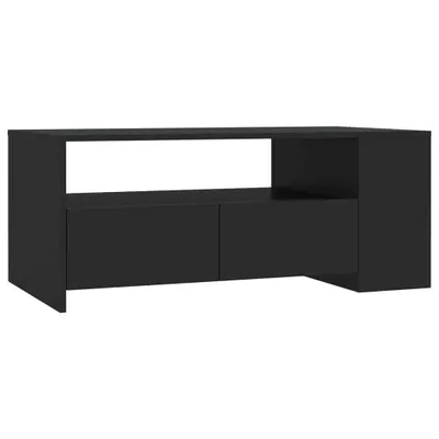 Image de vidaXL Table basse noire 102x55x42 cm Bois composite