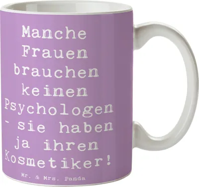Produktbild von Mr. & Mrs. Panda Kaffeebecher Spruch Kosmetiker Seele - Lavendeltraum - Geschenk, Beruf, Maniküre, Berufsgestaltung, Teetasse, emotionale Unterstützung, Pott, Hautpflege