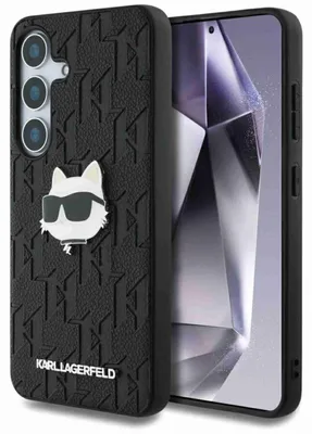 Obrázok produktu pre Puzdro KARL LAGERFELD vhodné pre SAMSUNG S25 KLHCS25SPGKLCHPK (PU Monogram Choupette Head Pin) čierne