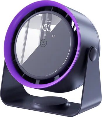 Produktbild von Luftkühler Klimaanlage,5Kühlstufen ，USB Air Wandmontierter Doppelzweck -Lüfter, Fortschrittliche Digitalanzeige， Mini-Ventilator Für Zuhause，grau