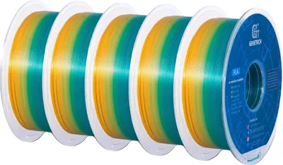 Obrázok produktu pre filament pre 3D tlačiarne, ekologický materiál PLA, kompatibilný s tlačiarňami FDM, farebný gradient