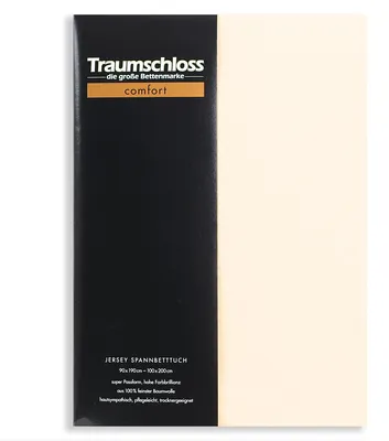 Produktbild von Traumschloss Comfort Jersey Spannbettlaken 180-200 x 200 cm creme 100% Baumwolle