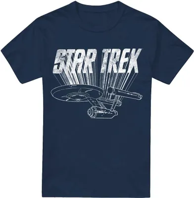 Produktbild von Star Trek - "Ship" T-Shirt für Herren TV5961 (4XL) (Marineblau)