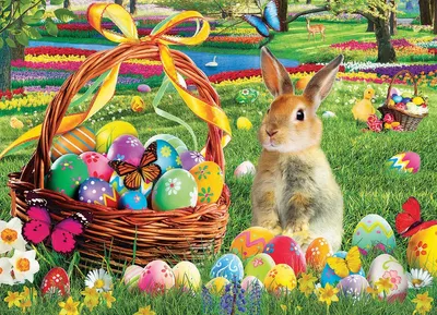 Produktbild von EUROGRAPHICS Ostern Garten Puzzle 1000 Teile