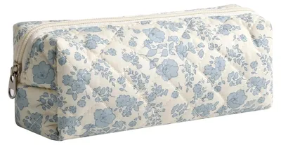 Produktbild von Federmäppchen für Mädchen, Teenager, Schule; Federmäppchen mit schönen Blumen; Federmäppchen mit Reißverschluss; süßes Federmäppchen aus Stoff; Kosmetiktasche für Mädchen