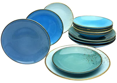 Obrázok produktu pre CreaTable, 20966, kolekcia Nature Aqua, sada 12 ks, kameninový riad