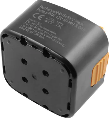 Produktbild von Avizar, Ni-MH 12V 3000mAh 36Wh Akku für Panasonic EY9200B EY3502FQMKW Werkzeug, Schwarz / Orange