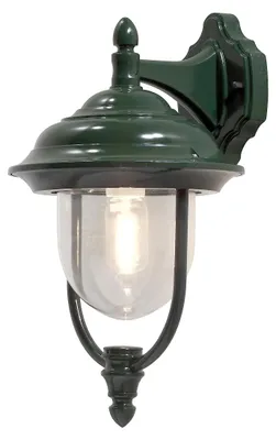 Produktbild von Konstsmide Parma Wandleuchte B: 24 cm T: 29 cm H: 46 cm, 1 x 75 W, IP43 lackiertes Aluminium, grün 7222-600
