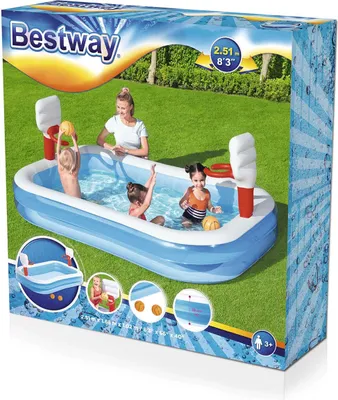 Immagine prodotto di Piscina Bestway 54122, Basketball, per bambini, gonfiabile, 251x168x102 cm