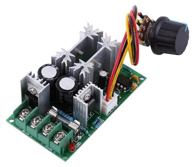 PWM-Drehzahlregler DC 10-60 V, 20 A, 1200 W, 25 kHz, schwarz