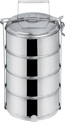 Produktbild von Orion | Lunchbox - Edelstahl - 4-Fach - 4x1 l - Praktisch - Stapelbar - Für Unterwegs - Ideal für Camping