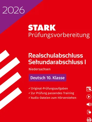 Produktbild von STARK Deutsch - Realschulabschluss 2026 Niedersachsen - Prüfungsvorbereitung