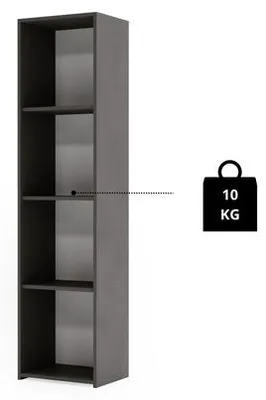 Zdjęcie produktu dla Regał LONI 160x40 cm - kolor Szary