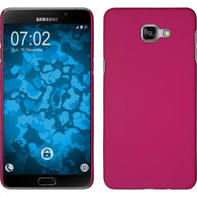 Produktbild von PhoneNatic Case kompatibel mit Samsung Galaxy A9 (2016) - Hülle pink gummiert Hard-case + 2 Schutzfolien