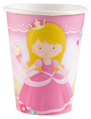 Produktbild von 8 Trinkbecher Prinzessin für Kinder-Geburtstag