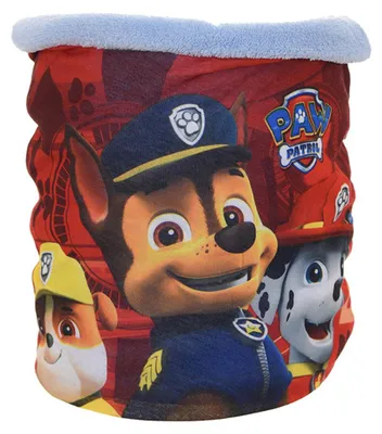 Produktbild von Paw Patrol Chase Marshall & Rubble Schal Schlauchschal Loop Rot-Hellblau