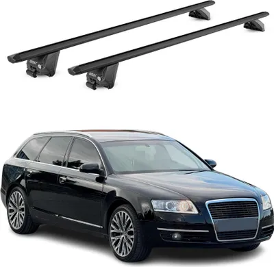 Produktbild von Dachträger Grundtäger für Audi A6 C6 Avant 2005-2011 100kg Alu Schwarz 2 tlg ABE