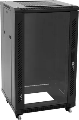Produktbild von ROADINGER SSC-16 Stahlschrank mit Glastür 16HE