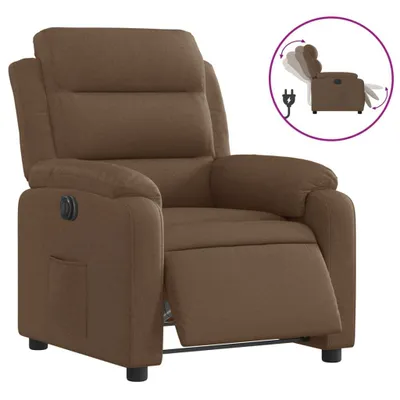 Immagine prodotto di vidaXL Poltrona relax elettrica in tessuto marrone