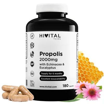 Zdjęcie produktu dla Propolis, 2000 mg | 180 wegańskich kapsułek