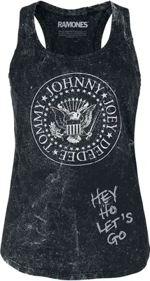 Produktbild von Ramones Top Damen Hey Ho Let's Go schwarz Band-Merch, Bands 100% Baumwolle L