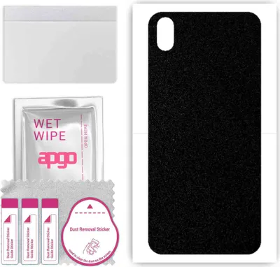 Produktbild von apgo Rückseite Schutzfolie, Skin, kompatibel mit Huawei Y5 (2019), Hinten Displayschutzfolie aus Vinylfolie, kratzfest, einfache Montage - Mattschwarz