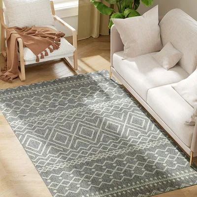 Produktbild von HOMCOM Teppich Flachgewebe Waschbar Küchenteppich, 170 x 120 cm