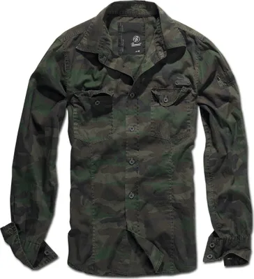 Produktbild von Brandit Slim Fit Langarm-Shirt Größe L Farbe Wald