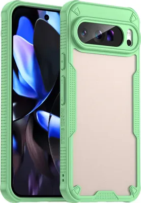 Produktbild von Hülle für Google Pixel 9 Pro XL - Phonesta Shockproof Armor Semi-Transparent Back Cover - Grün
