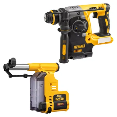 Obrázek produktu pro Akumulátorové kombinované kladivo DeWalt DCH 273 N 18 V 2,1 J SDS Plus Brushless + odsávání prachu D 25303 DH - bez akumulátoru, bez nabíječky