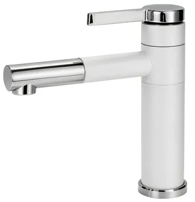 Küchenarmatur, Weiß, Auslauf 13 cm, 1 Stück