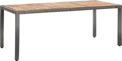 Produktbild von vidaXL 9-tlg. Garten-Essgruppe mit Auflagen Poly Rattan Grau