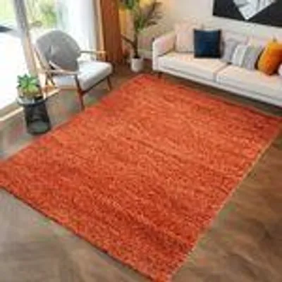 Zdjęcie produktu dla Dywan do salonu z wysokim włosiem, jednokolorowy design, długie runo, shaggy, nowoczesny i puszysty, Rozmiar: 100 x 200 cm, Kolor: Terakota