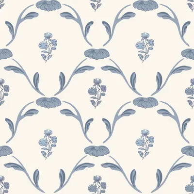 Obrázek produktu pro Duro Tapeta květiny šedomodrá - 661172 - 53 cm x 10,05 m