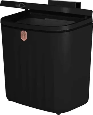 Image de BERLINGERHAUS Poubelle en plastique 7 l Black Rose Collection BH-8609