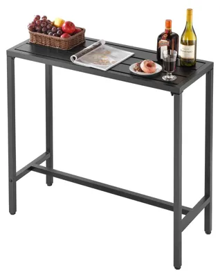 Obrázek produktu pro Solidchoice – Voděodolný barový stolek 100 x 38 cm, vhodný na balkon a do zahrady