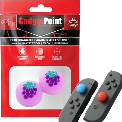 A product packaging for gaming accessories, showing the product inside and a controller.