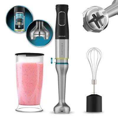 Produktbild von Cecotec 03972, Pürierstab, 1500 W, Schwarz, Edelstahl