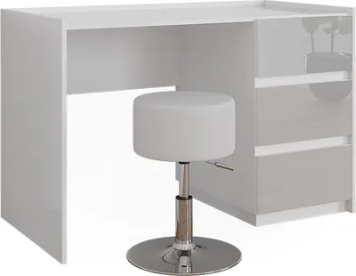 Produktbild von Schminktisch Vicco Marla Weiß Hochglanz 120 cm mit Hocker, Model 51989