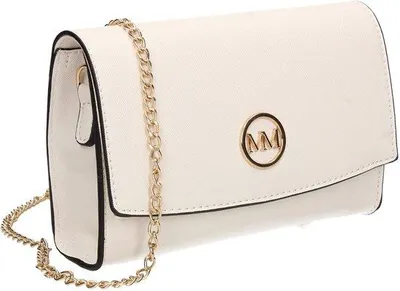 Produktbild von Damen Clutch Weiß aus veganem Leder, elegant für Abendveranstaltungen