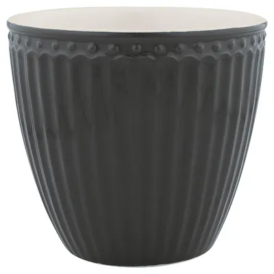 Imagen del producto de Taza para café con leche, color gris oscuro, modelo Alice