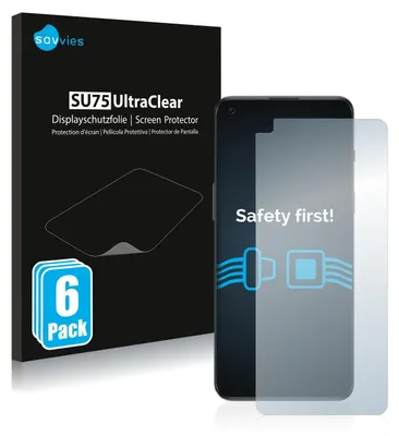 Produktbild von 6x Für OnePlus Nord 2T 5G Schutzfolie Savvies Displayschutz Display Schutz Folie Klar Transparent