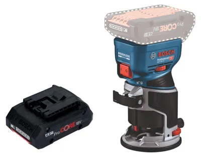Zdjęcie produktu dla Akumulatorowa frezarka górnowrzecionowa Bosch GKF 18V-8 Professional 18 V 8,0 mm bezszczotkowa + 1x akumulator ProCORE 4,0 Ah - bez ładowarki
