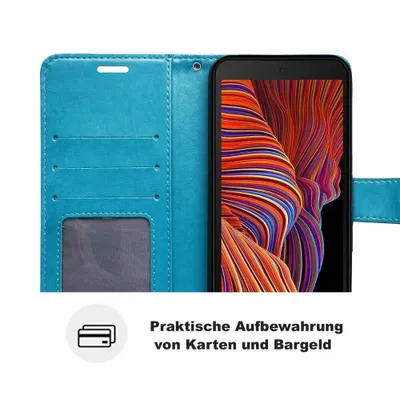 Produktbild von Hülle für Samsung Galaxy XCover 5 Handy Tasche Wallet Case Cover Handyhülle Etui Mandala Blau