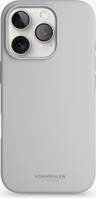 Produktbild von Vonmählen Soft Silicone Case - Schutzhülle aus Silikon, MagSafe kompatibel iPhone 16 Pro Max, Light Gray Handyhülle